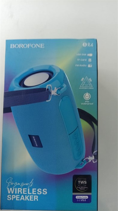 Bluetooth колонка BOROFONE BR4 Horizon Sports BT 5.0, 5W, AUX/microSD/USB/FM (бирюзовая) 00044886 - фото 1856