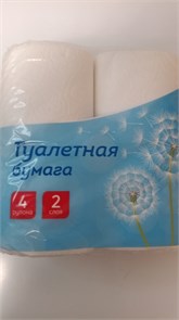 Бумага туалетная OfficeClean 2-слойная, 4шт., тиснение, белая 11140