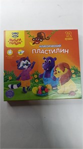 Пластилин Мульти-Пульти "Приключения Енота", 12 цветов, 240г, со стеком, картон 11207