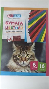 Цветная бумага офсетная А4, Мульти-Пульти, двустор., 16л., 32цв., на скобе, "Енот в волшебном мире" 11366