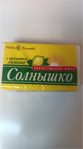 Мыло хозяйственное Солнышко, с ароматом лимона, 72%, 140г 11446