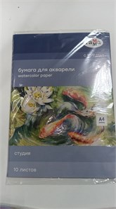 Папка для акварели, 10л., А4 Гамма "Студия", 200г/м2, среднее зерно 11585