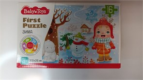 Пазл First Puzzle "Времена года. Зима" (16 эл) Baby Toys 10710